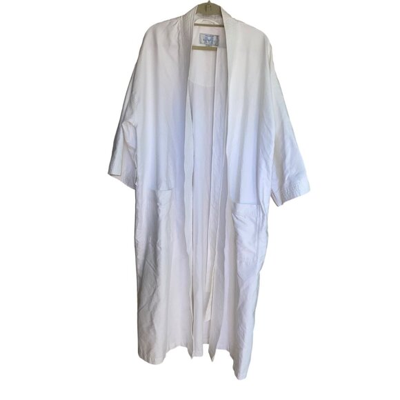 Majestic International Mens Kimono Robe Size XXL White Chamois Casual New - Picture 1 of 13
